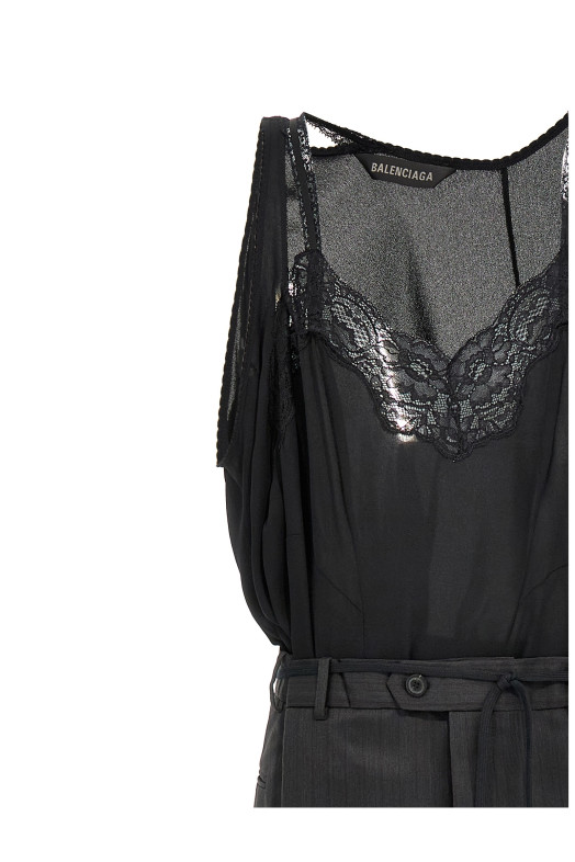 Сукня BALENCIAGA 'Patched Slip' Чорна 814348TLO321000 Сукня BALENCIAGA 'Patched Slip' Чорна 814348TLO321000