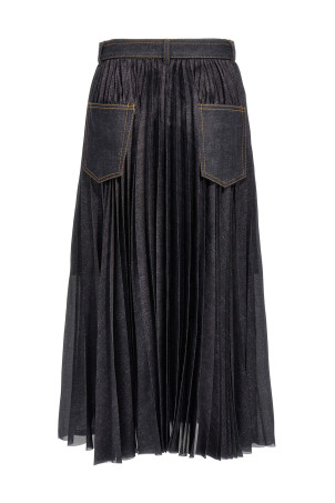 Pleated denim skirt Blue Pleated denim skirt Blue