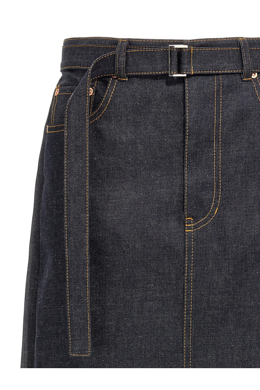 Плісирована джинсова спідниця Синя SACAI 2507829499 Плісирована джинсова спідниця Синя SACAI 2507829499