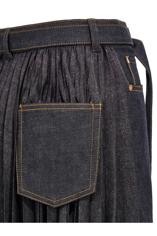 Плісирована джинсова спідниця Синя SACAI 2507829499 Плісирована джинсова спідниця Синя SACAI 2507829499