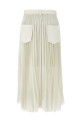 Pleated denim skirt White Pleated denim skirt White