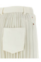Pleated denim skirt White Pleated denim skirt White
