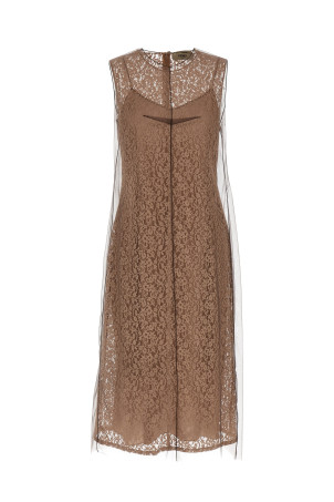 Floral lace dress Beige Floral lace dress Beige