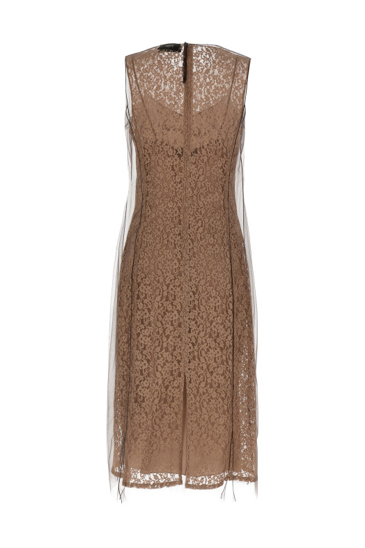 Floral lace dress Beige Floral lace dress Beige