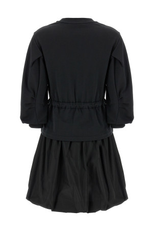 Сукня з двох матеріалів Чорна MONCLER K10938I0001489A1K999 Сукня з двох матеріалів Чорна MONCLER K10938I0001489A1K999