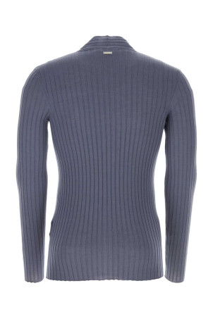 Светр з натуральної вовни кольору графіту SALVATORE FERRAGAMO (122208766509)