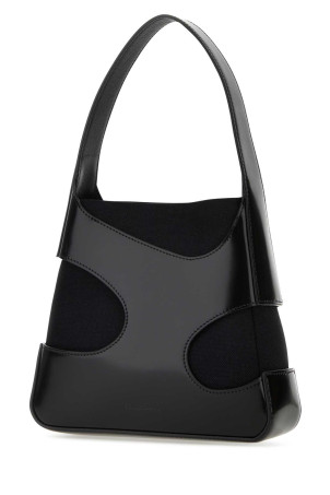 Чорна шкіра та полотно, сумочка Cut Out S, чорна SALVATORE FERRAGAMO (213487762295) Чорна шкіра та полотно, сумочка Cut Out S, чорна SALVATORE FERRAGAMO (213487762295)