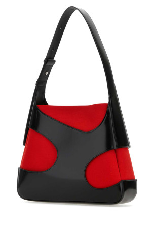 Двоколірна шкіряна сумка через плече Cut Out L з канвою SALVATORE FERRAGAMO (213942762299) Двоколірна шкіряна сумка через плече Cut Out L з канвою SALVATORE FERRAGAMO (213942762299)