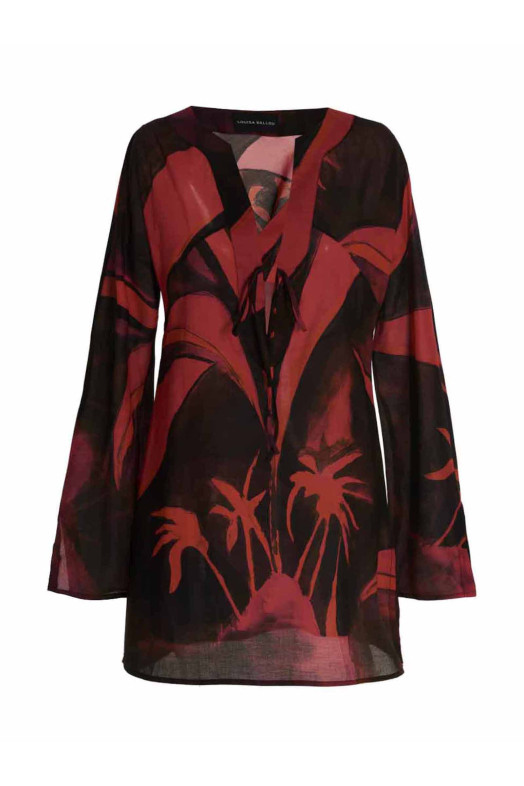 Printed short kaftano Multicolor