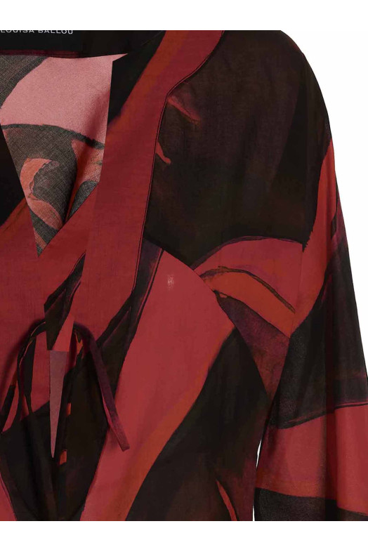 Printed short kaftano Multicolor