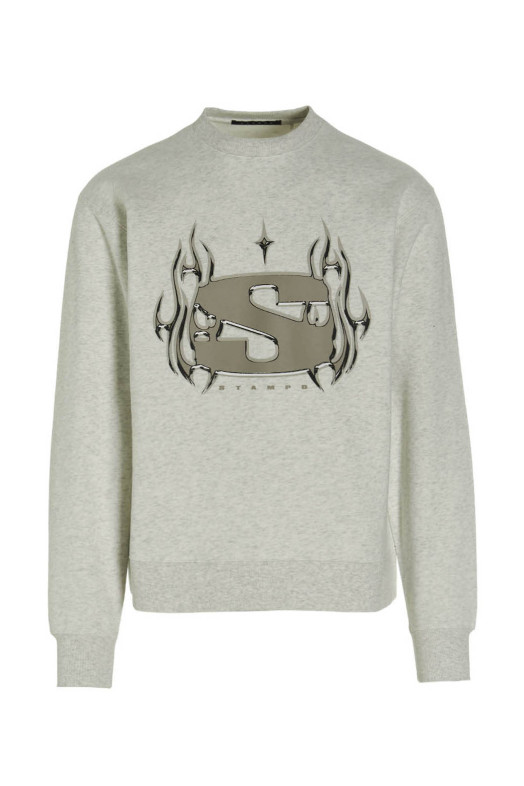 Chrome Flame' sweatshirt Gray