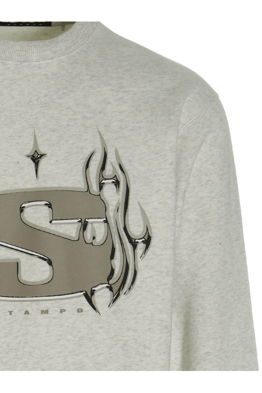 Chrome Flame' sweatshirt Gray
