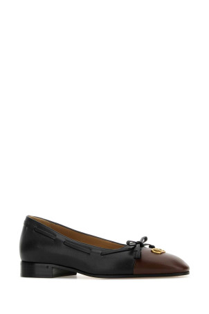 Black leather Valet Du Roi ballerinas VALENTINO GARAVANI (6Y0S0L03VMH)