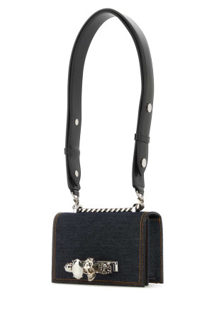 Темно-синя міні-сумка через плече Skull ALEXANDER MCQUEEN (7565211YBE2) Темно-синя міні-сумка через плече Skull ALEXANDER MCQUEEN (7565211YBE2)