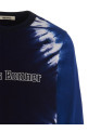 Logo embroidery tie dye sweatshirt Blue Logo embroidery tie dye sweatshirt Blue
