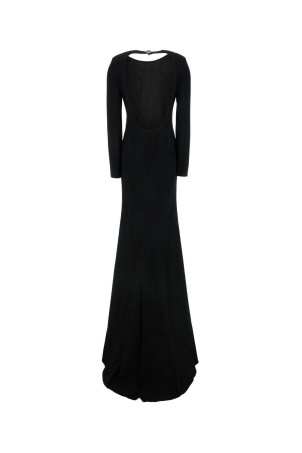 Black crepe long dress Black GUCCI (804827ZAF5Z) Black crepe long dress Black GUCCI (804827ZAF5Z)