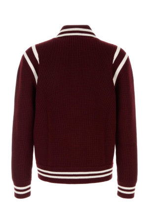 Burgundy wool cardigan GUCCI (814682XKEJ2)