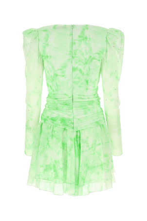 Green georgette mini dress ALESSANDRA RICH (FAB3151F3781) Green georgette mini dress ALESSANDRA RICH (FAB3151F3781)