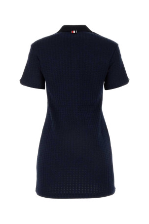 Navy blue cotton polo dress Black THOM BROWNE (FJD112AJ0133) Navy blue cotton polo dress Black THOM BROWNE (FJD112AJ0133)