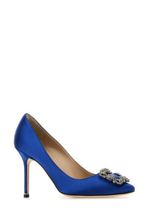 Туфли на высоком каблуке синие MANOLO BLAHNIK (HANGISIFMC9XX0663) Туфли на высоком каблуке синие MANOLO BLAHNIK (HANGISIFMC9XX0663)