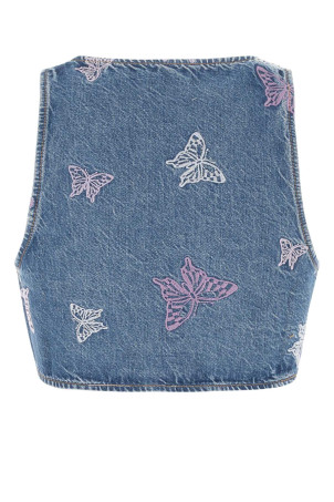 Embroidered denim vest GANNI (J1180)