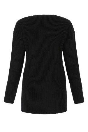 Черный шерстяной свитер Black OFF WHITE (OWHE067F21KNI001) OFF-WHITE Черный шерстяной свитер Black OFF WHITE (OWHE067F21KNI001) OFF-WHITE