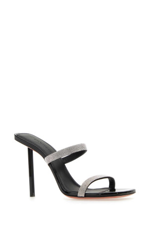 Серебряные стразы Rih mules Белый/Черный AMINA MUADDI (RIHSLIPPER)