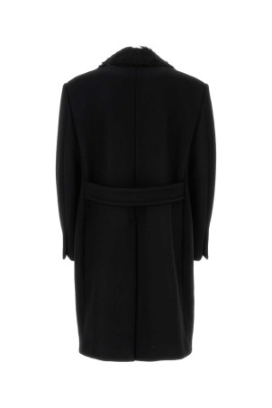 Чорне пальто з вовняної суміші LANVIN (RMCO00285805H23) Чорне пальто з вовняної суміші LANVIN (RMCO00285805H23)