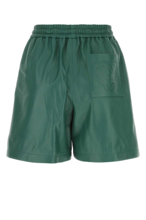 Bottle green nappa leather shorts LOEWE (S540Y20L47)