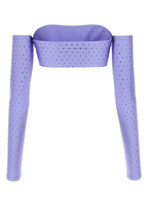 Украшенный топ из эластичного нейлона THE ANDAMANE (T130725DTJP062) Украшенный топ из эластичного нейлона THE ANDAMANE (T130725DTJP062)