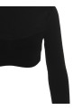 Ribbed cropped sweater Black