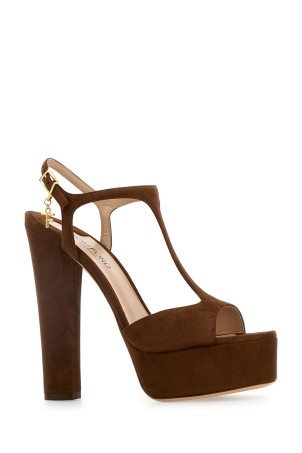 Шкіряні сандалі Angelina з шоколадним замшем TOM FORD (W3560LGO038G) Шкіряні сандалі Angelina з шоколадним замшем TOM FORD (W3560LGO038G)