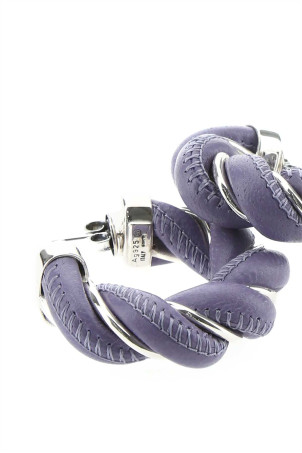 Lilac nappa leather and 925 silver earrings BOTTEGA VENETA (628948V507C) Lilac nappa leather and 925 silver earrings BOTTEGA VENETA (628948V507C)