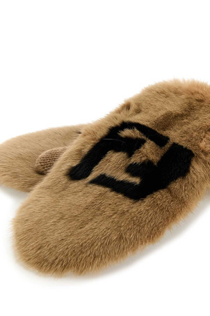 Рукавички з бісквітної норки FENDI (FNY081ASTI) Рукавички з бісквітної норки FENDI (FNY081ASTI)