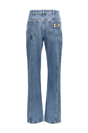 Джинси з логотипом на липучках Сині ROTATE BIRGER CHRISTENSEN 1124091603D02 Джинси з логотипом на липучках Сині ROTATE BIRGER CHRISTENSEN 1124091603D02