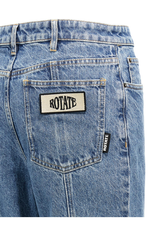 Джинси з логотипом на липучках Сині ROTATE BIRGER CHRISTENSEN 1124091603D02 Джинси з логотипом на липучках Сині ROTATE BIRGER CHRISTENSEN 1124091603D02
