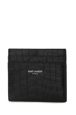 Черный кожаный держатель для карт Black SAINT LAURENT (375946DZE0E) Черный кожаный держатель для карт Black SAINT LAURENT (375946DZE0E)