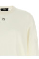Светр з логотипом FF Білий FENDI FZX091AU84F0QA0 Светр з логотипом FF Білий FENDI FZX091AU84F0QA0