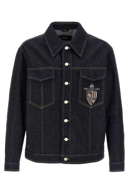 Куртка з гребенем Fendi Синій FW1027AUADF1GXH Куртка з гребенем Fendi Синій FW1027AUADF1GXH