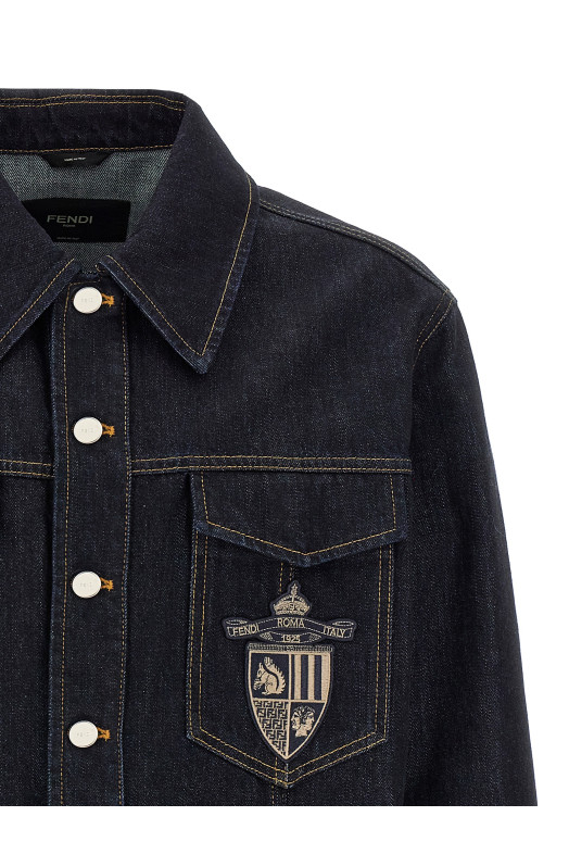 Куртка з гребенем Fendi Синій FW1027AUADF1GXH Куртка з гребенем Fendi Синій FW1027AUADF1GXH