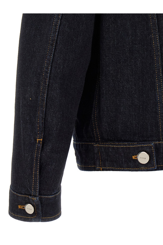 Куртка з гребенем Fendi Синій FW1027AUADF1GXH Куртка з гребенем Fendi Синій FW1027AUADF1GXH