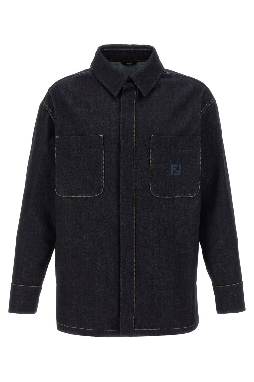 Куртка для сідлання синя FENDI FW1321AUAGF1RXI Куртка для сідлання синя FENDI FW1321AUAGF1RXI