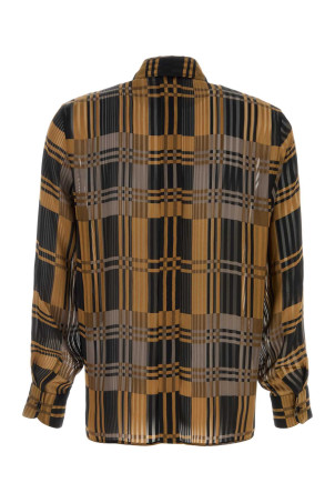 Вышитая шелковая рубашка SAINT LAURENT (813932Y1L28) Вышитая шелковая рубашка SAINT LAURENT (813932Y1L28)