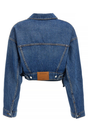 Куртка DENIM X ALEXANDER WANG 'Wrapped Trucker' Синий 4DC2252676401 Куртка DENIM X ALEXANDER WANG 'Wrapped Trucker' Синий 4DC2252676401
