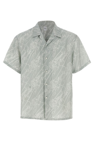 Рубашка BERLUTI 'Marbeuf Scritto' Зеленая R28HCS4300325F Рубашка BERLUTI 'Marbeuf Scritto' Зеленая R28HCS4300325F
