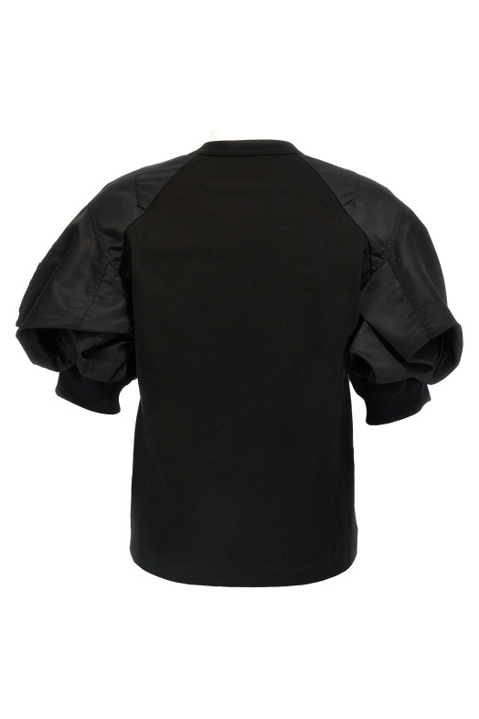 Футболка з повітряною кулькою чорна SACAI SCW239002 Футболка з повітряною кулькою чорна SACAI SCW239002