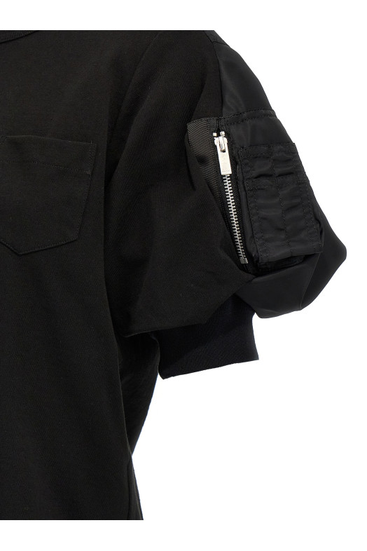 Футболка з повітряною кулькою чорна SACAI SCW239002 Футболка з повітряною кулькою чорна SACAI SCW239002