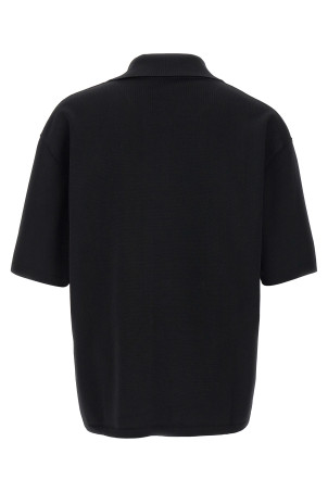 V-neck polo shirt Black V-neck polo shirt Black