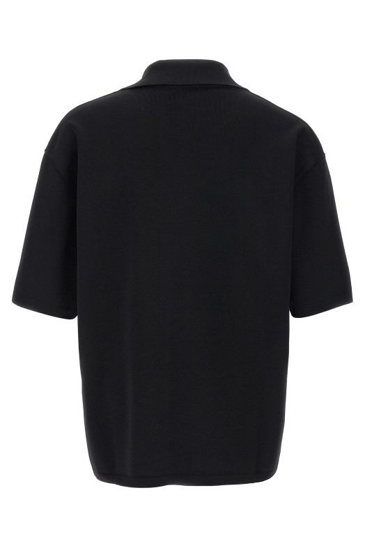 V-neck polo shirt Black