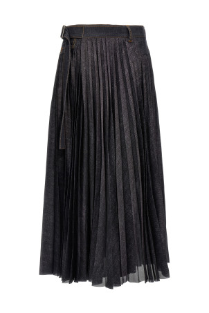 Плісирована спідниця Синя SACAI 2507718499